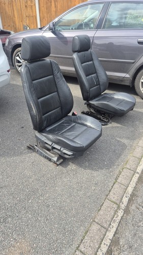 E36 black leather front seats - e36,