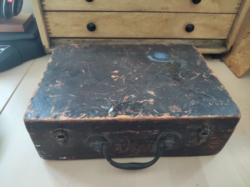 Vintage wooden tool box x - vintage,