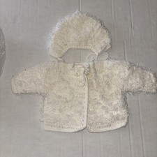 Vintage Handmade White Knitted