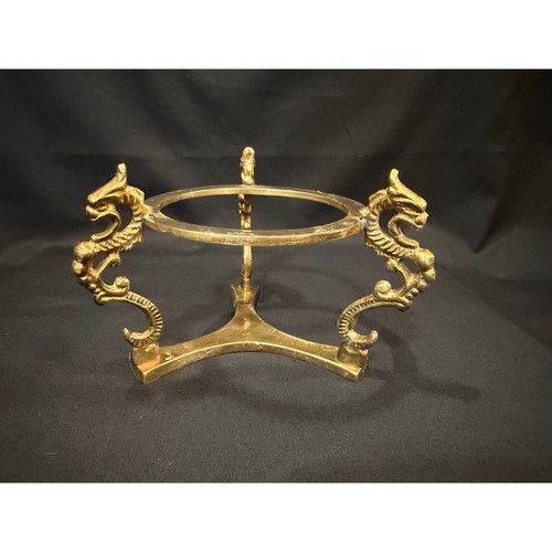Vintage brass dragon tripod - dragon,