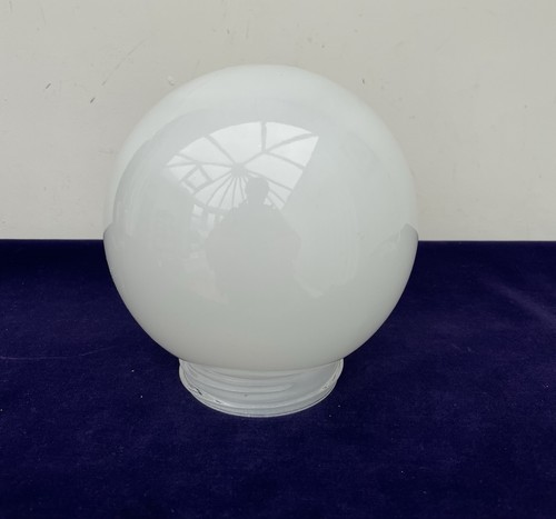 White glass globe shade - glass,