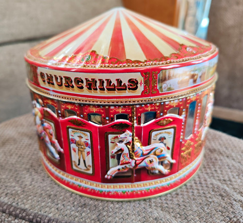 Churchill carousel empty tin - churchill's,