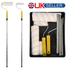 12 Piece Paint Roller Set - Extendable Handle for Wall Ceiling Painting UK