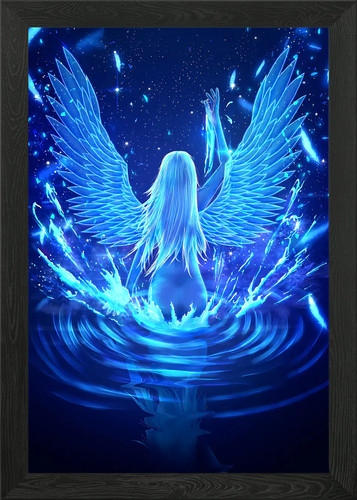 Angel rising from darkness - angel,