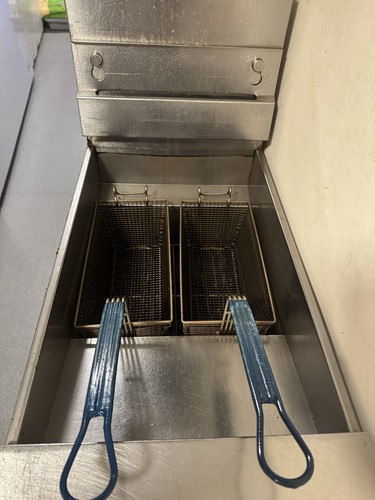 Pitco lpg gas frier double - gas,