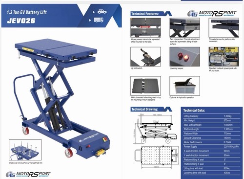 Battery table lift - table,