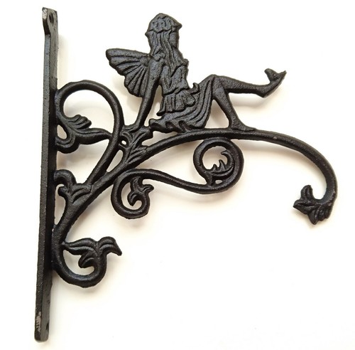Cast iron ornate fairy hanging - iron,