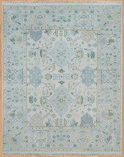 Muted Color Wool Oushak Rug