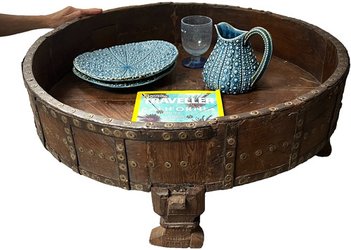 Antique indian grinder table - antique,