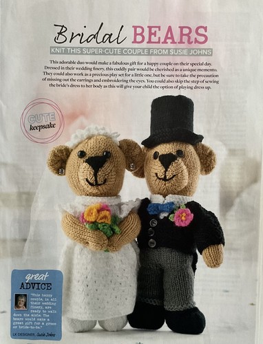 Knitting pattern bridal - pattern, bears