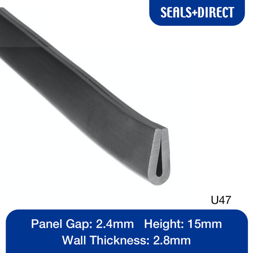 Rubber channel section u47 - rubber,