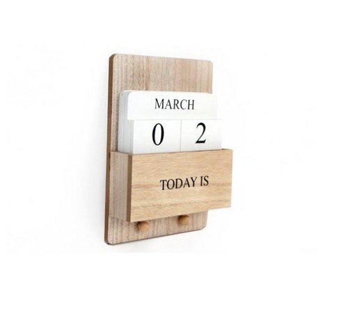 Wooden block calendar with - with, 2
