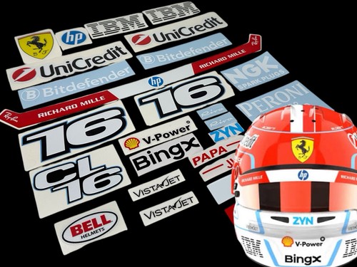 Motorsport helmet stickers 1 - helmet, f