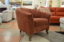 Velvet Tub Chair Alexander & James Betsy Armchair Vintage Style Ex Display