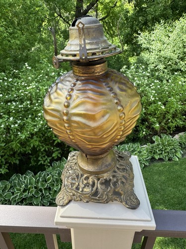 Antique scovill oil lamp glass - scovill,