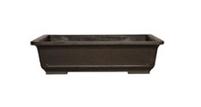 Brown Mica Bonsai Pot Rectangle Large Pot 14.75" x 10.75" x 4.25" OD Size