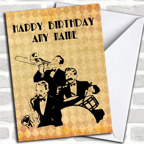 Retro band playing birthday - playing,