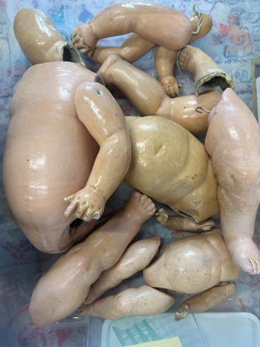 Large collection antique doll - antique,