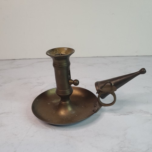 Victorian brass chamberstick - brass,