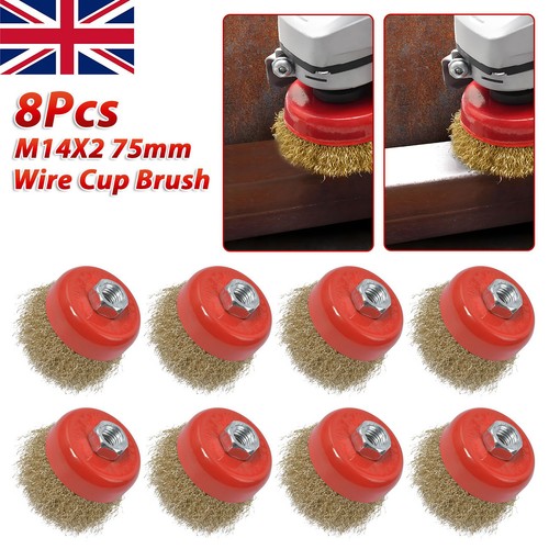 8pcs 75mm wire cup brush - wire,