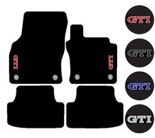 Fits VW GOLF MK7 2012-2020 Black Car Mats Tailored GTI Badge Motif Logo