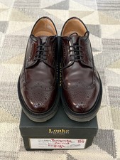 RARE - LOAKE - ROYAL BURGUNDY BROGUE WITH HEAT WELTED SOLE - RRP £285 - Size 8.5