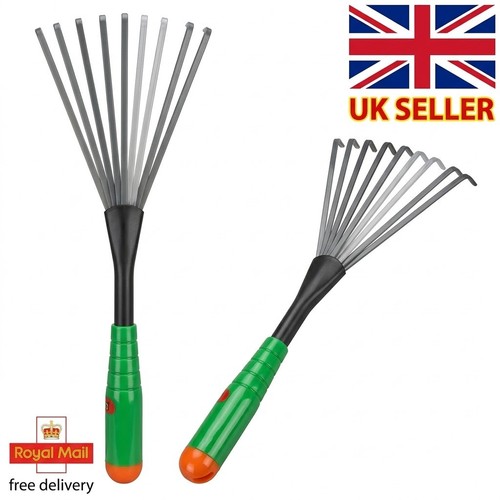 Telescopic metal garden rake - metal,