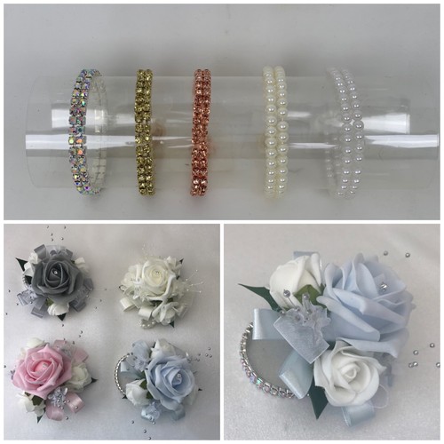 Wrist corsage wedding pearl - corsage,