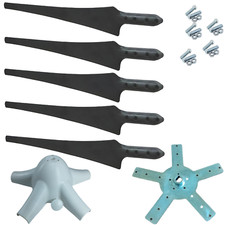 IstaBreeze® 107cm Wind Turbine Set – Black 5-Piece Blades for Wind Generator