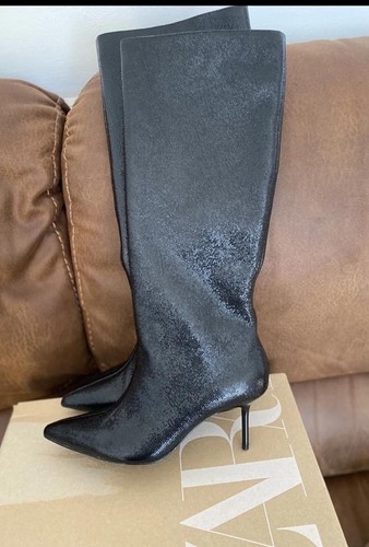 Zara shiny block heel - shiny, block-heel