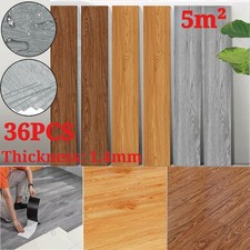 5m²/36pcs Tiles Thick Self-adhesive Luxury PVC Floor Flooring Plank Waterproof