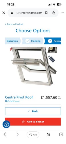 Keylite centre pivot - pivot, roof