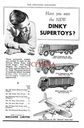 1950s dinky toys advert - 1950s,