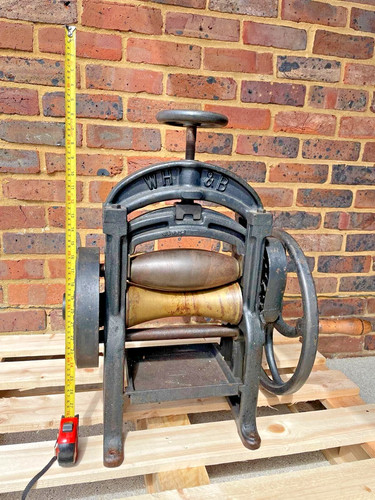 Vintage 1890 leather mangle - vintage,
