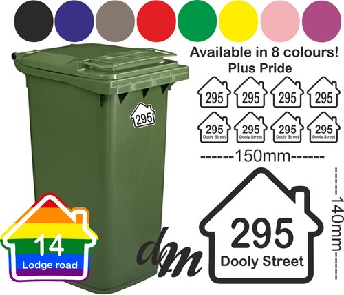 Wheelie bin numbers - x, custom