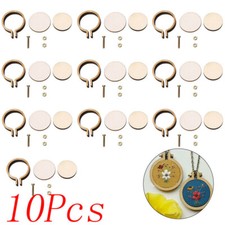 10x Mini Embroidery Hoop Ring Wooden Cross Stitch Frame Hand Crafts Tool