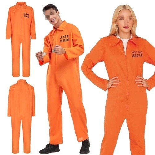 Mens prisoner costume orange - mens,