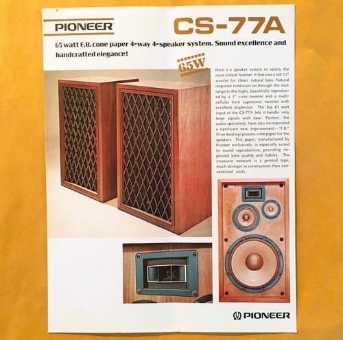 Original pioneer 77a - original, cs-77a
