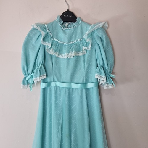 Vintage prom dress turquoise - vintage,