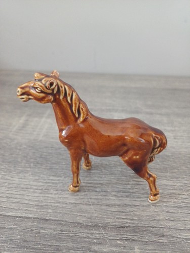 Vintage brown glazed ceramic - brown,