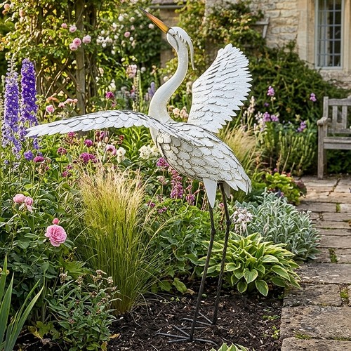 Extra large metal - metal, heron