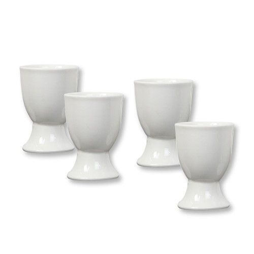 White egg cups 4pcs - cups, minimalist