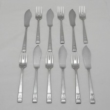 WINDSOR Design THOMAS TURNER & CO Silver Service Cutlery Six Pairs Fish Eaters