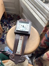 vintage old barometer wooden