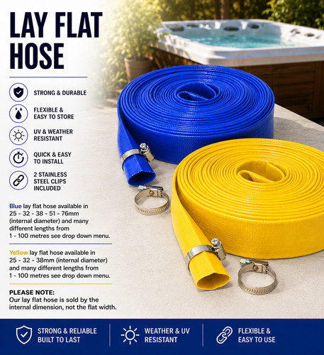 Blue yellow pvc layflat hose - pvc,