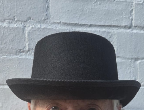Black bowler top hat - bowler,