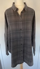 Oska Dark Grey Checked Cotton