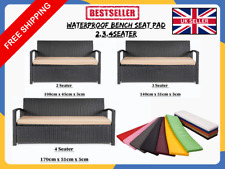 Waterproof Garden Bench Seat Pad 2/3/4Seater Outdoor Bench Sofa Cushion Foam Pad