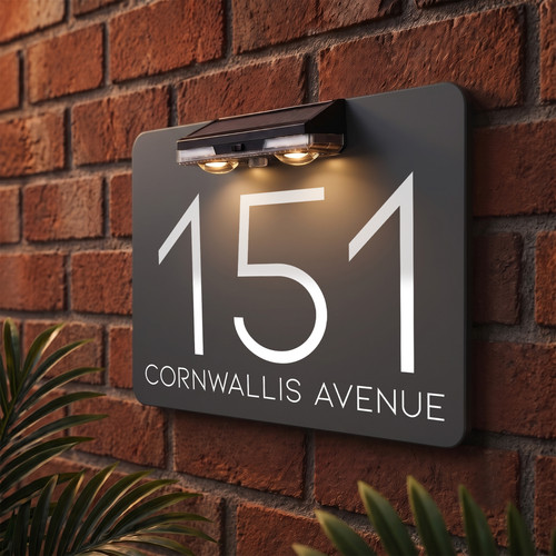 House number plaque - house,