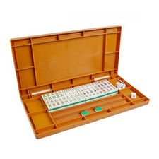 1-Mini Mahjong Set With Folding Mahjong Table Portable Mah Jong Game Set KJYS